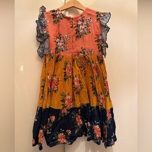 Pink Chicken Girl's Multi-Color Floral Dress